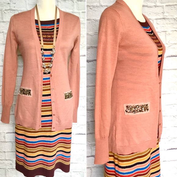 Ann Taylor Loft Cardigan Mauve Pink Size M - Picture 5 of 11